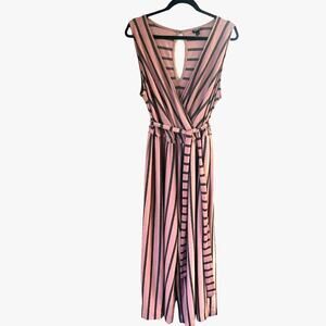 Torrid Spliced Striped Jumpsuit Size 2x